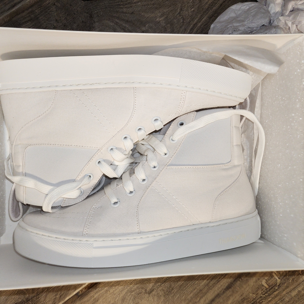 Thakoon White Canvas High-Top Sneakers